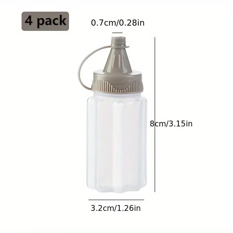 4 szt. Mini butelki na sos Dozownik do przypraw Butelka na ketchup Musztarda Sos do sałatek Pojemnik Bento Akcesoria kuchenne
