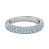 Blue Topaz Eternity Band Ring - 925 Sterling Silver