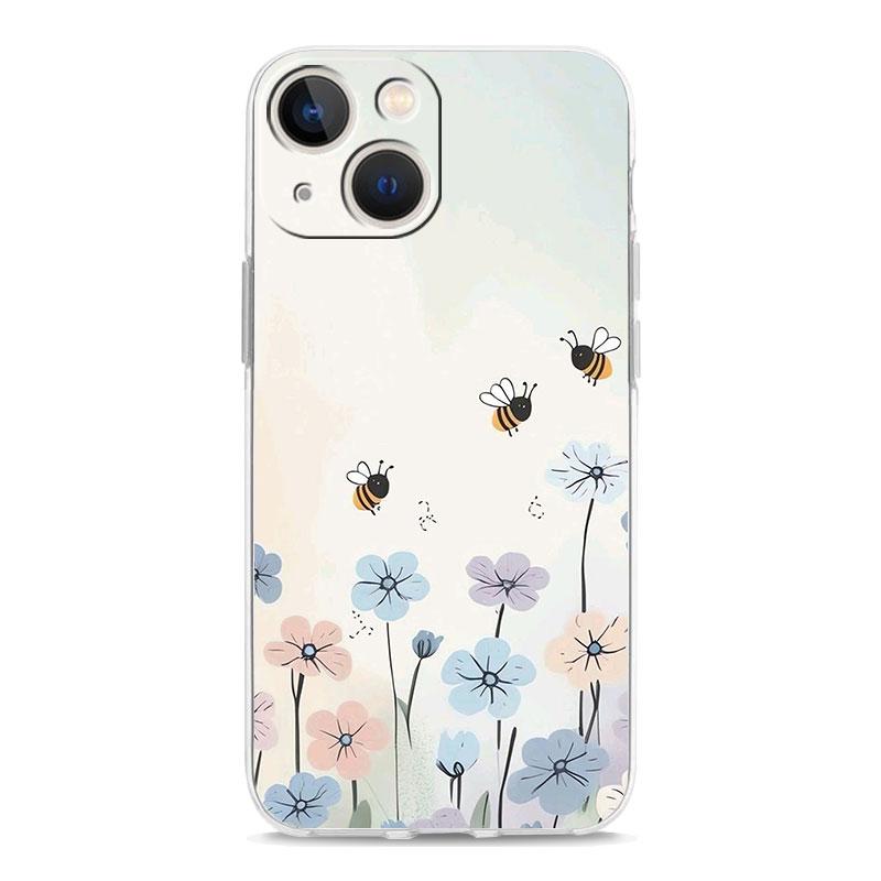 Phone Case For iPhone 17 Cases iPhone Air 16 15 12 13 14 Pro Max 7 8 Plus 16Pro iPhone11 Clear Soft Cover Elegant Flower