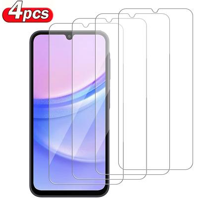 4 Stück gehärtetes Glas für Samsung Galaxy A17 A16 A15 A14 A05 A26 A25 A34 A35 A36 A52S A53 A54 A55 A56 S20 S21 S23 Plus S24 Ultra S25 FE Displayschutz