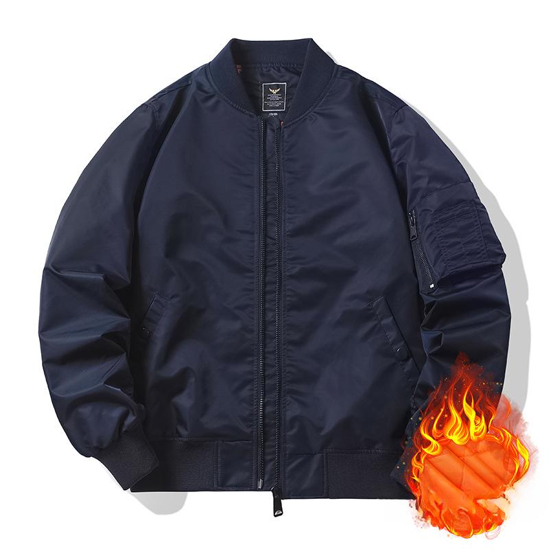 Pánská podzimní a zimní bomber bunda, baseballový dres, trendy ležérní oblečení, fleecová bunda pro muže