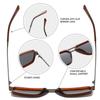 Polarized Double Bridge Square Sunglasses Retro Metal Frame Uv400 Blocking Shades For Men Women Lightweight Outdoor Sunwear