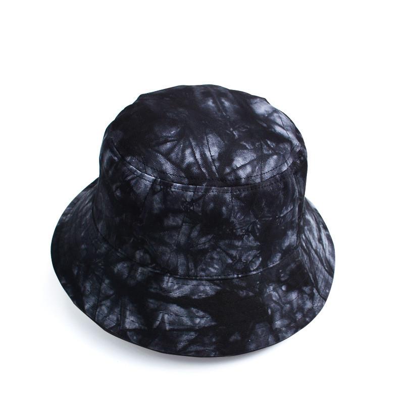Cotton Summer Tie Dyeing Fisherman Hat With Wide Brim Sun Protection For Outdoor Activities