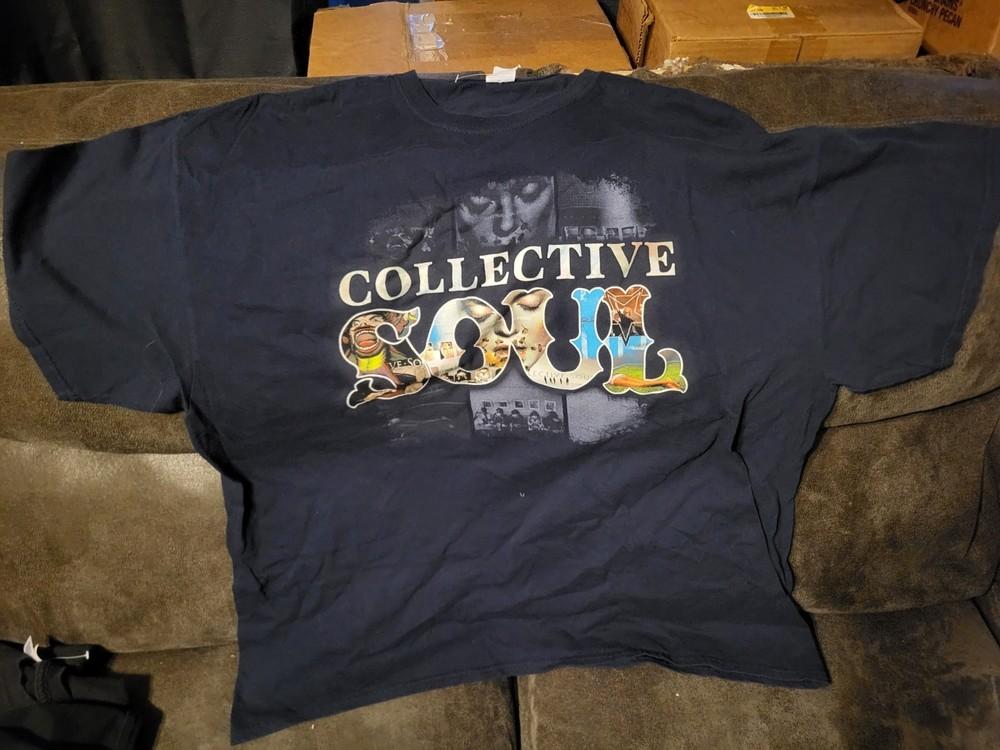 Винтажная футболка с альбомами группы Collective Soul, унисекс, размер от S до 5XL, DO403, унисекс S