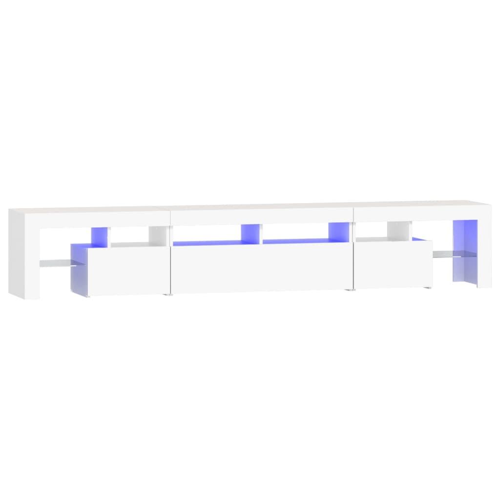 Vidaxl Szafka Pod Tv Z Oświetleniem Led, Biała, 230X36,5X40 Cm