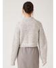 Lily Brown Cropped Knit Top White Women's Mid-Gauge (LWNT245079)