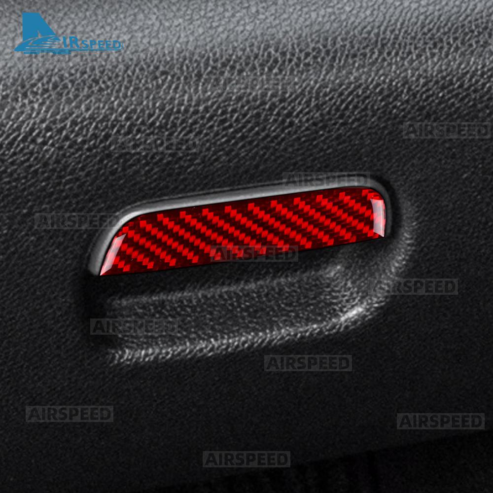 Echte Weiche Carbonfaser-Zieraufkleber für Mercedes Benz Slk R171 2004 2005 2006 2007 2008 2009 2010 Schalter der Beifahrer-Aufbewahrungsbox
