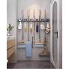 Mop and Broom Organizer Mop Holder Rack Mop Holder Wall Mounted Strong Broom Mop Holder Self With 5 Hooks Organizers Hang Broom Cup Holders 5