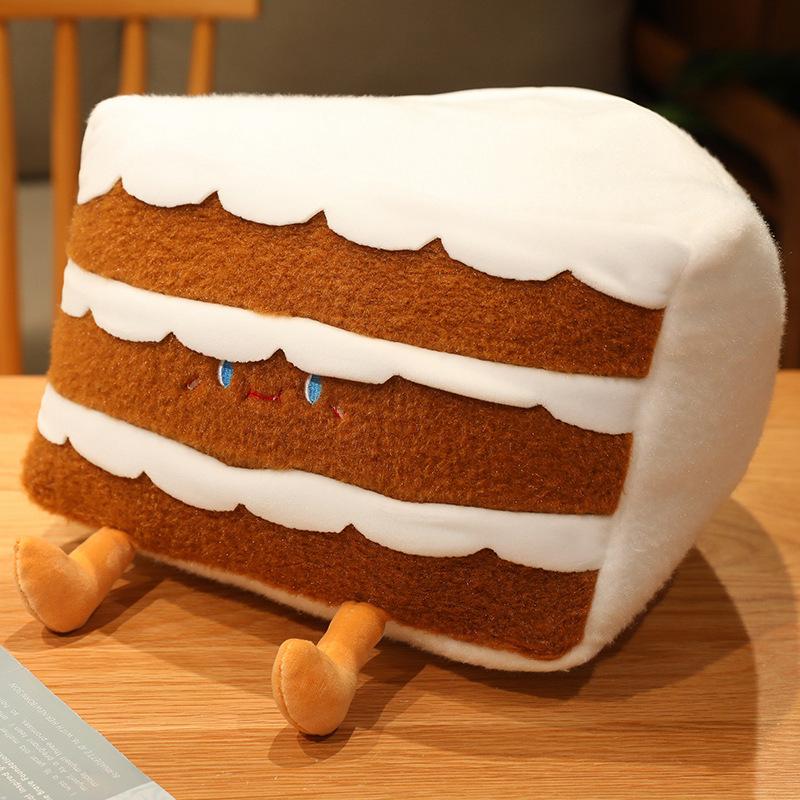 

Creative Cake Throw Pillow Plush Toy Home Sofa Pillow Cushion Girl Soothing Rag Doll Birthday Gift 20cm（0.18kg） шоколадний
