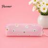 Macaron Color Pencil Case Flower Case, Large Capacity PVC Pen Pouch, Spill-proof Holder Waterproof Stationery Bag for Students, School Supplies