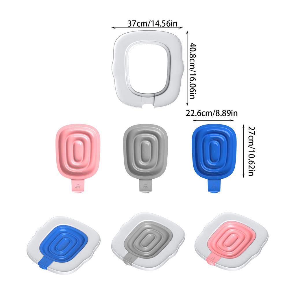 Praktische Katzentoiletten-Trainingssets mit abnehmbarem Tablett, Katzentoilette, wiederverwendbarer Katzentoilettentrainer für Katzen auf Reisen