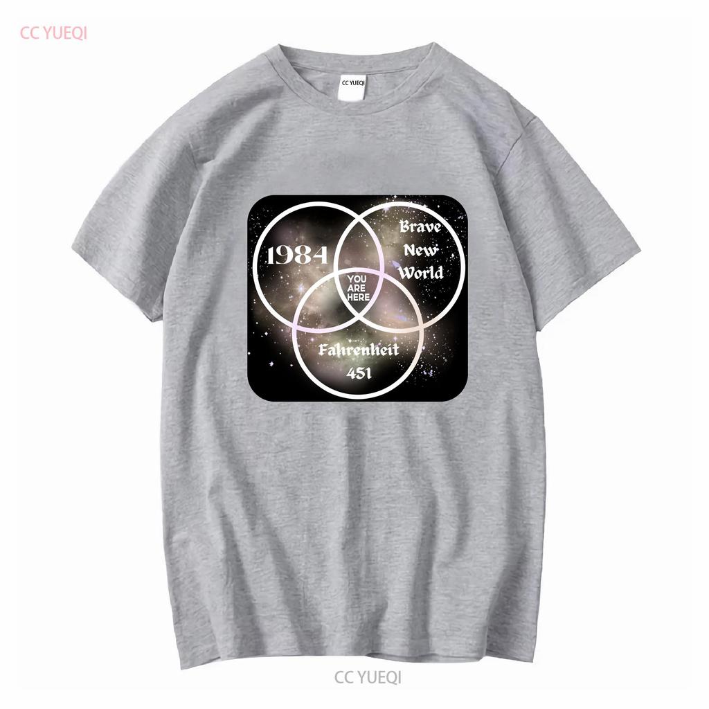 NEUES LIMITIERTES 1984 Brave World You Are Here Dystopie T-Shirt lang- oder kurzärmelig vintage gewaschen Herrenmode Streetwear