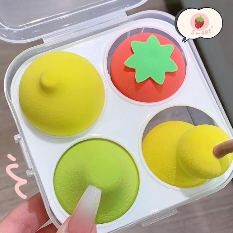 4/5/6ks Sada houbiček na make-up Kosmetická labutěnka pro krémový krémový korektor na make-up s krabičkou Flower Series