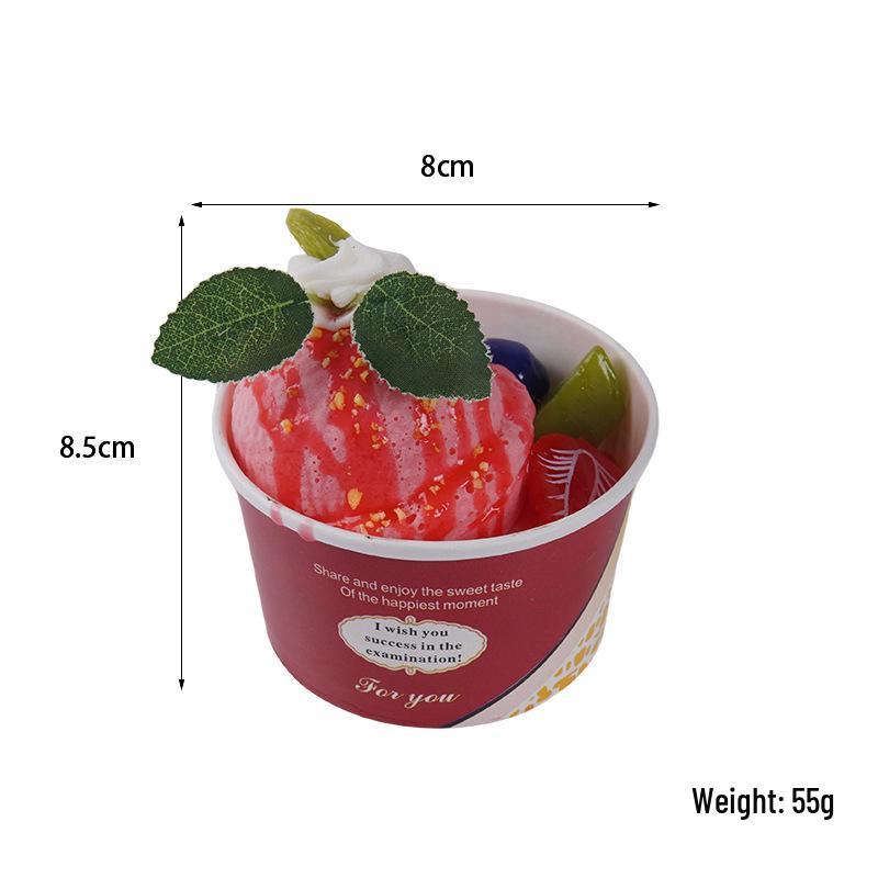 Simulated Fruit Paper Cup Mini Dessert & Ice Cream Prop