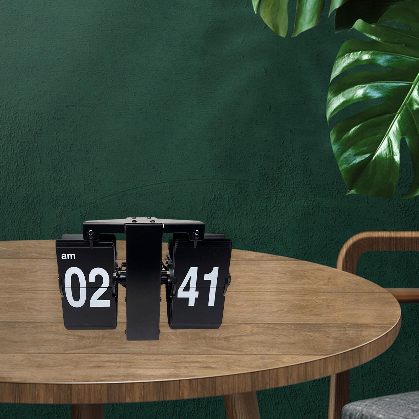 

Цифровые перекидные часы для настенного монтажа 21x7.5x14см Автоматическое перелистывание страниц Кабинет и кухня