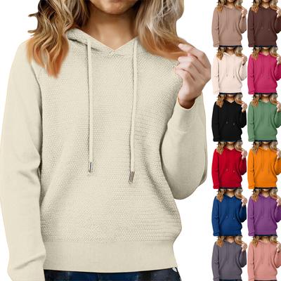 Fashionable Women's Knitted Sweater Lazy Loose Slim Hoodie Sweater