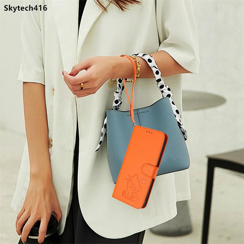 Case For Nothing CMF Phone 1 2 3 2A 3A Pro Flip Phone Casing Cute Cat Full Shockproof Protection Card Slot Leather Wallet Cover