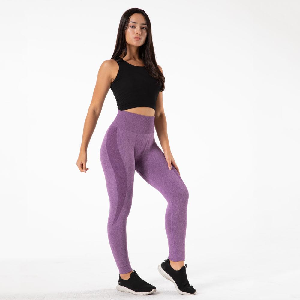 Shascullfites Melody Gym Yoga Pants Women Fitness High Waist Seamless Leggings Sportswear Purple Workout Sport Tights Activewear