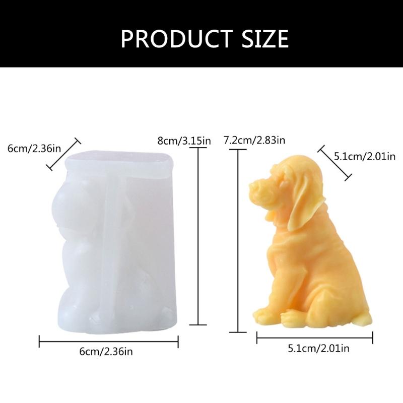 Dog Shaped Silicone Candle Molds Epoxy Resin Silicone Molds for Candle Soap Plaster Decorations, Plaster Silicone Molds