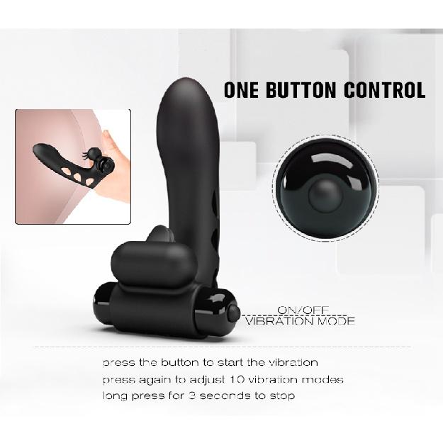 Silicone Finger Sleeve Vibrator For Women 10 Mode Vibrating G-spot Clitoris Anus Stimulator Adult Sex Toys Lover Couple Sex