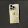 Clear Square Back Tube Case Protection For iPhone 14 Pro Max 13 11 16 ProMax 15 Plus 12 Full of Lemons Pattern