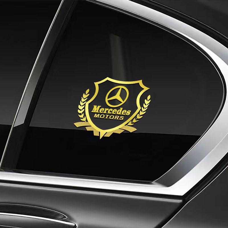 For Mercedes-Benz AMG C500 C200 C300 A B C E GLA CLA GLK GL ML GLE 1 stk. Bilkarosseri 3D-klistremerker Hvetaks Styling Emblem Bildekorasjon