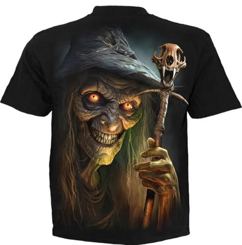 Spiral Witchs Brew (Unisex Black Short Sleeve Tshirts) Medium S