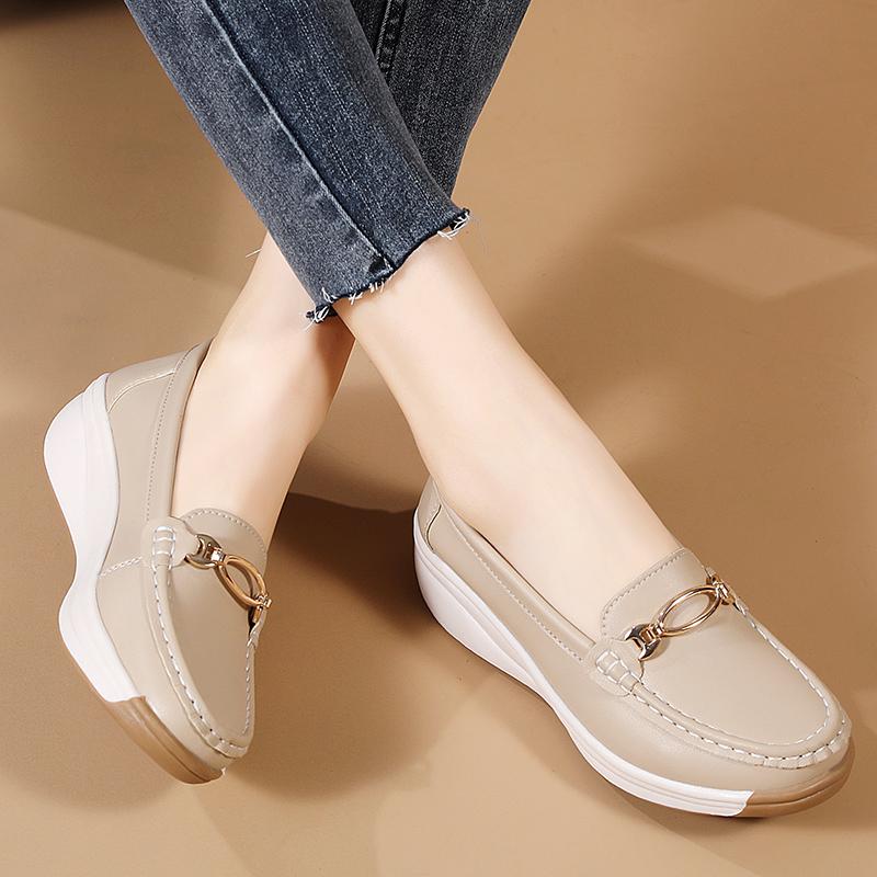 YRZL Women's Loafers Shoes Comfortable Woman Loafers Slip on Flat Female Round Toe Solid Soft Sole Flat Loafers Zapatos De Mujer