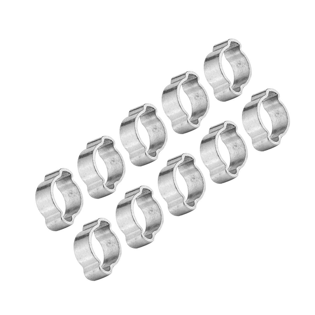 10 Stück Verzinktes Eisen Galvanisiert Zwei Ohr Schlauchschelle 5?23mm für Kraftstoffschlauch (15?18MM)