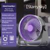 Desk Fan Desktop Fan Portable USB-Charged Wall-Mounted Fan Quiet Turbo Desk Fan 5-Speed Airflow Settings 3 Ambient Light Modes 90° Adjustable