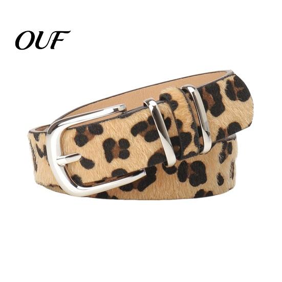 Solid Color Belts for Coats Leopard Print Waist Belt, Women Faux Leather Belt with Pin Daily Wear Cinching Buckle, Stylish Jeans Shirts Dresses