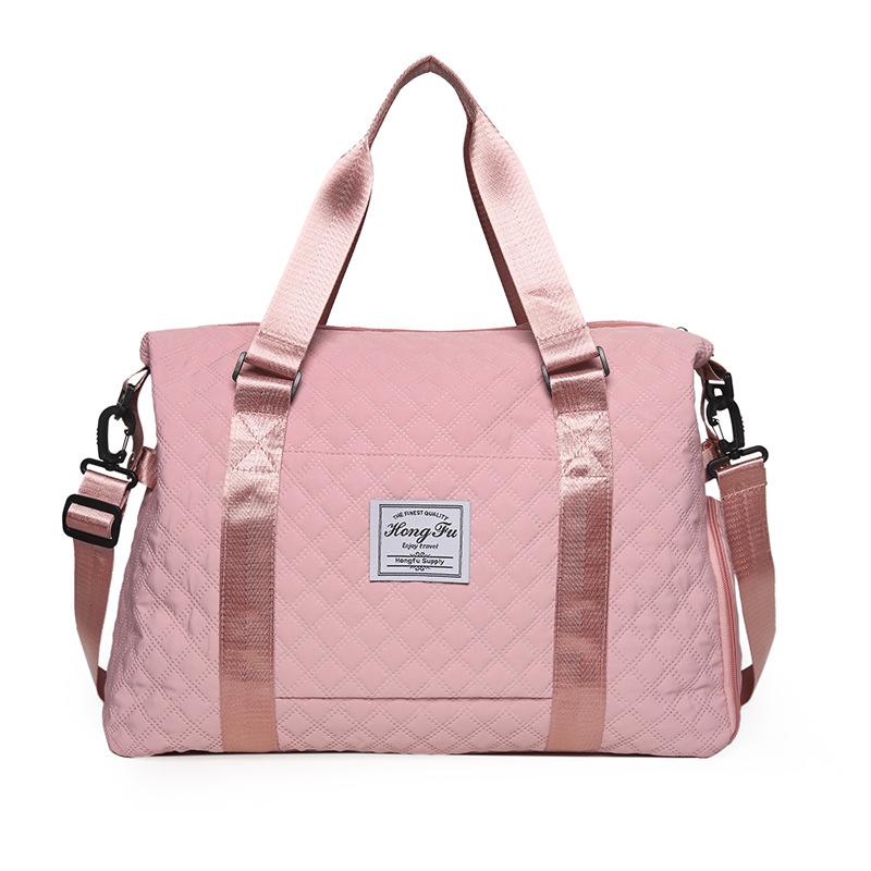 Einfarbige leichte Fitness-Tasche mit großem Fassungsvermögen, für Freizeitreisen, Nylon-Aufbewahrungstasche, Trocken- und Nassfach, Gepäcktasche für Geschäftsreisen