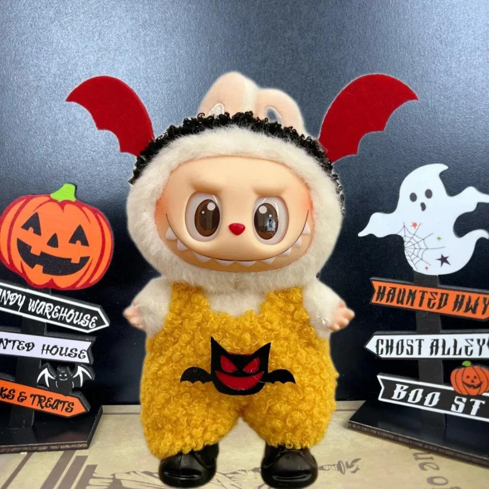 Doll Clothes For 15-17CM Labubu Clothing Merry Christmas Hat Scarf Elk Snowman Set Mini Plush Doll Accessory New Year Dress Gift