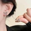 Elegant Butterfly Ear Cuff Studs: Shiny, Stylish, Trendy Design for Women's Fashion.