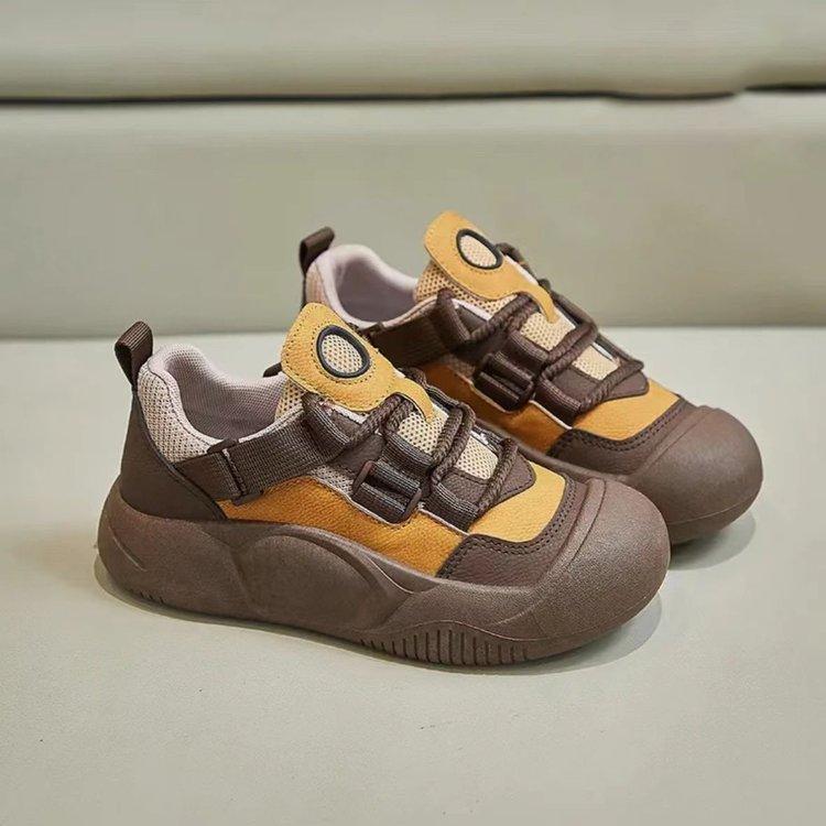 

Туфли на платформе в стиле ретро для папы, женская обувь 2024 года, осень, новая женская обувь, ниша, уродливая и универсальная, модная повседневная спортивная обувь 40