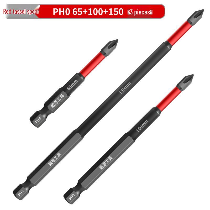 PH0 Tungsten Steel Phillips Bit: Magnetic, Impact Resistant, Non-Slip Screwdriver, Hex Shank for Electric Drill