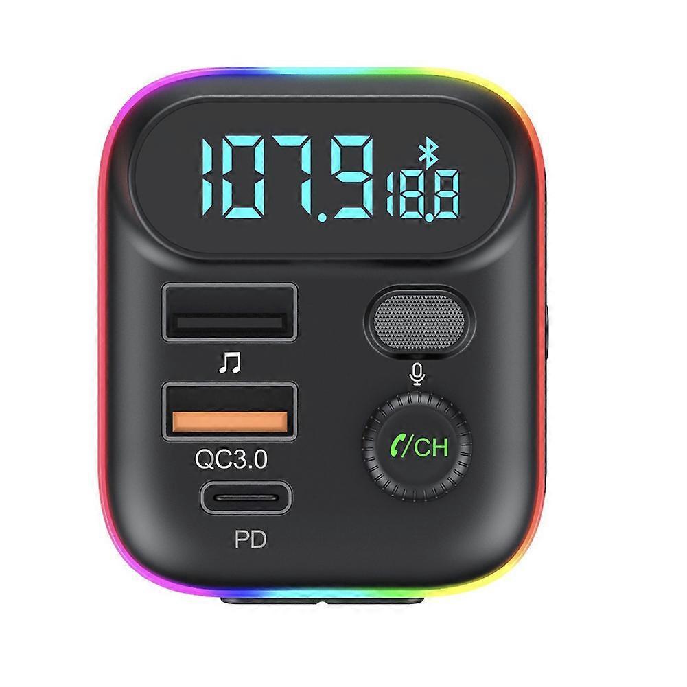 Bluetooth5.0 Car Adapter FM Transmitter USB AUX Radio Handsfree MP3 Music Player
