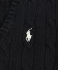 POLO RALPH LAUREN Cable Knit Cotton V-Neck Sweater - Black