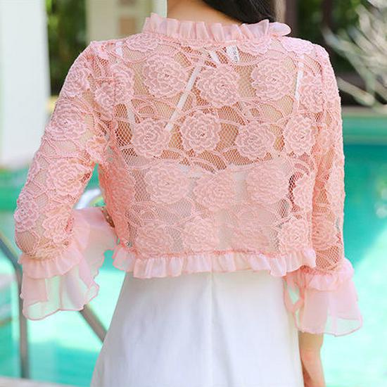 Damen Chiffon Schultertuch - Sonnenschutz Fledermaus Cardigan