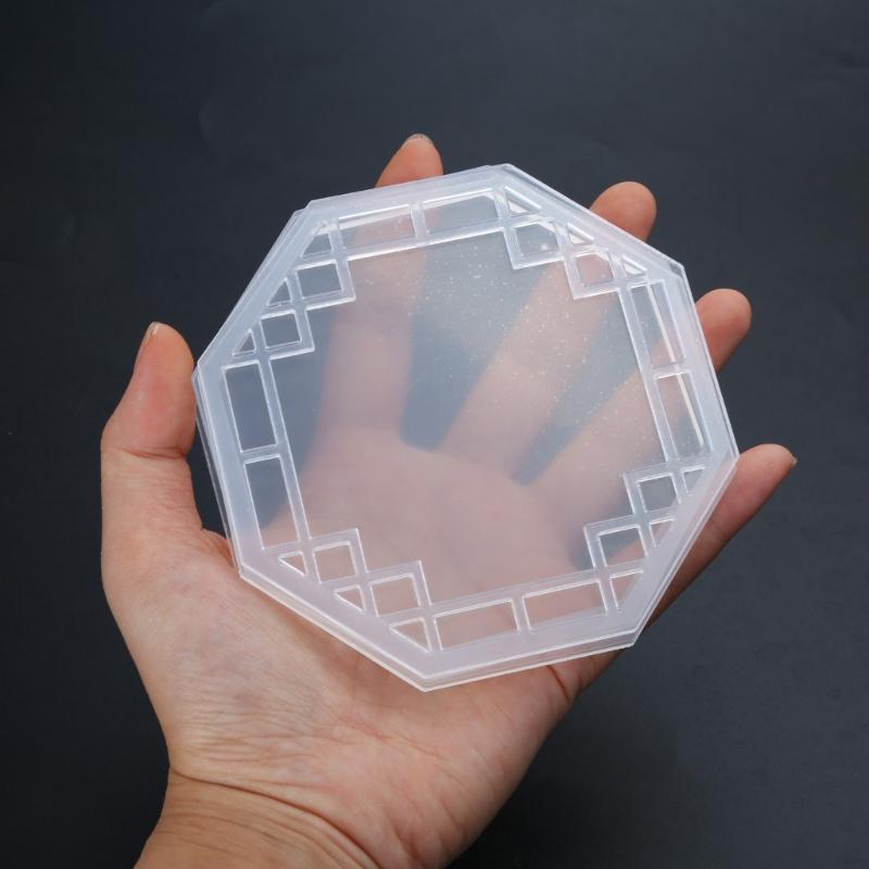 Retro Geometric Shape Quicksand Brick DIY Shake Acrylic Quicksand Blank Plate Quicksand Plate Acrylic Material Easy Use