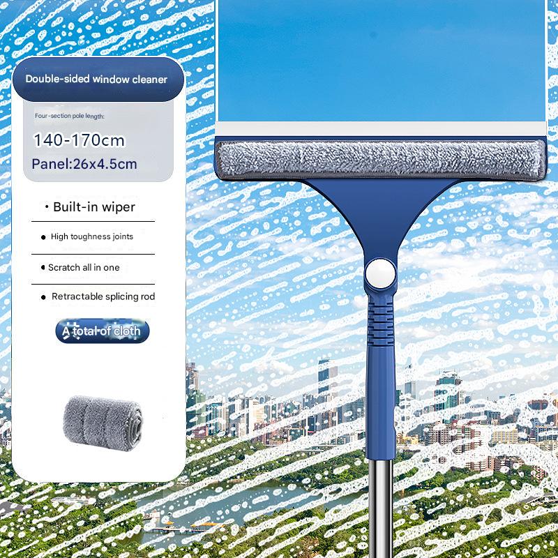 

Щетка для сетки на окне 2 в 1, двухсторонняя чистящая насадка, телескопическая длинная ручка, швабра для окон, скребок, сгон для домашней уборки