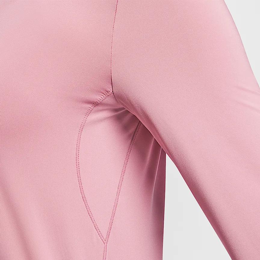 Nike Dri-Fit One Classic Series Breathable Quick-Dry Solid Color Comfortable Soft Long Sleeve T-Shirt Women Tops Pink FN2802699