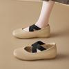 Augustine Ballet Single Shoes Women's 2025 New Summer Mary Jane Wear Flat Sandals Late Evening Wind Small Leather Shoes