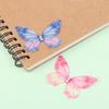 50Pcs 3D Organza Fabric Butterfly Appliques Gradient Color Double-Layer Simulation Mesh Butterfly Patch Translucent
