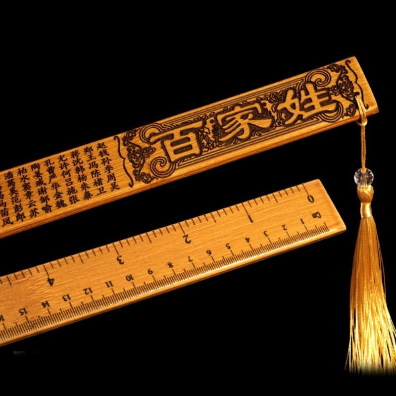 Natural Wooden Teacher Ruler For School Use Accurate Grading Scale Crafted From Sustainable Bamboo Material
