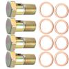 Edinstry Banjo Hose Tool 4pcs 18mm Banjo Hose Barb Bolt Fitting Banjo Bolt Washer Metal 16mm 18mm Car Gasket
