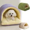 Warm Windproof Pet Sleeping Bed Semi Enclosed Cat Nest Comfortable Cat Bed  Cat Dog