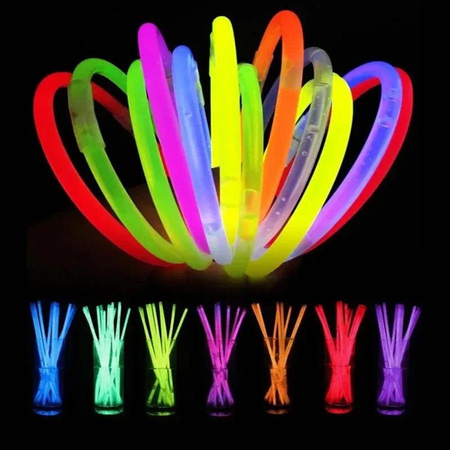 32/64pcs Glow Sticks Bulk -20cm Glow in the Dark Light Sticks with Connectors Neon Party Supplies for Birthday Party Favors