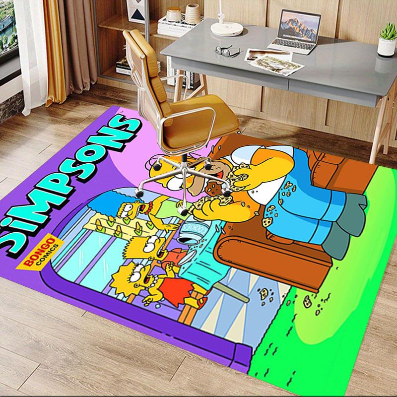 1pc Simpsons Family Dinner Carpet for Playroom Bedroom Living Room Sofa Home Decor,kids Game Area Rug Non-slip Floor Mat Y82664