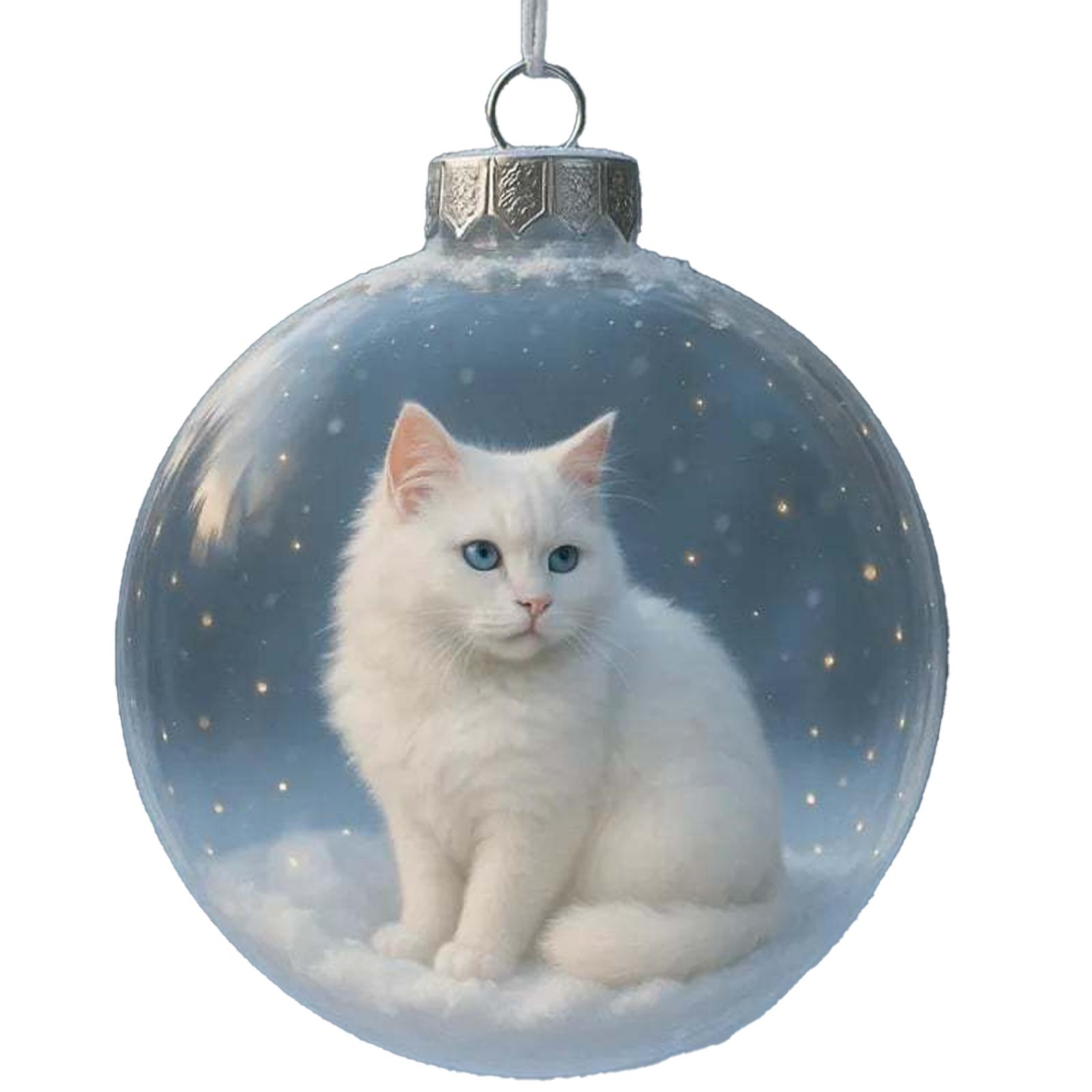 

Горячий! 3D Снежный шар Кристалл Легкий Декор Рождественский Подвеска Подарок Легкий Акрил, - Идеально для Рождественских Елок Кот